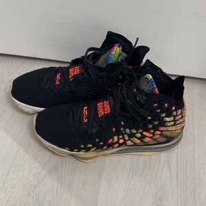 Nike Black High-Top Sneakers with Multicolor Accents
